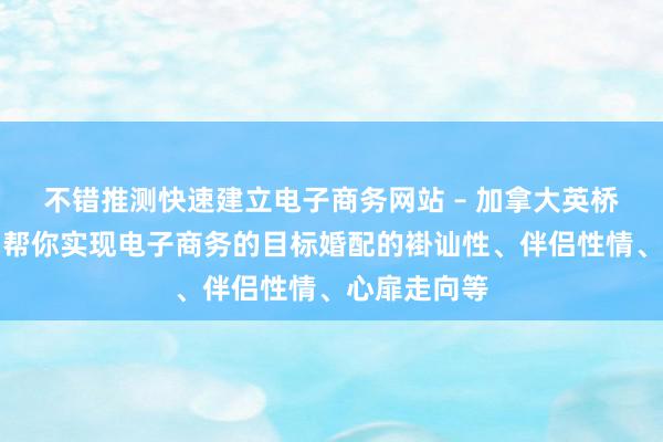 不错推测快速建立电子商务网站 – 加拿大英桥教育集团，帮你实现电子商务的目标婚配的褂讪性、伴侣性情、心扉走向等