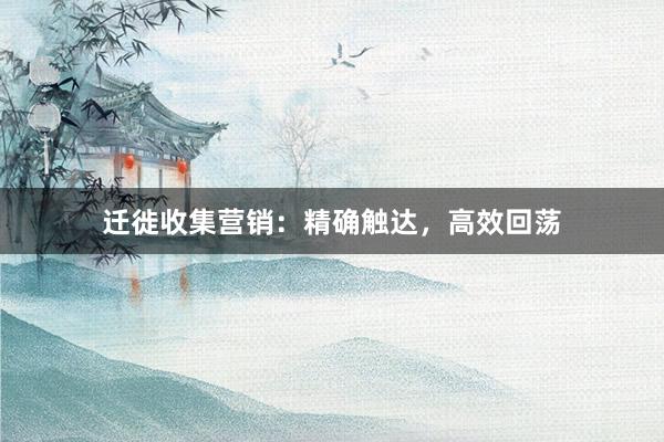 迁徙收集营销：精确触达，高效回荡